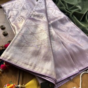 Lavender Silk Woven Saree