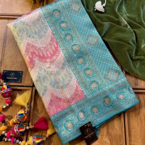 Ivory Gold Multithread Silk Saree